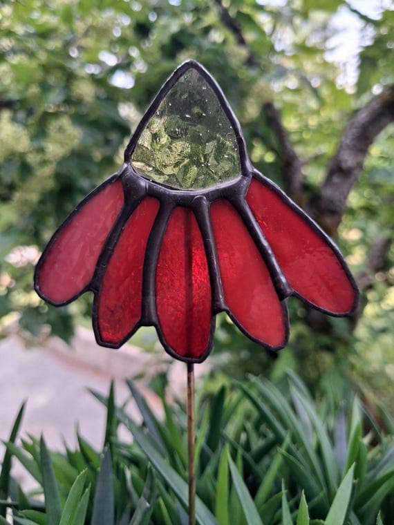 Red Coneflower Plant Stake