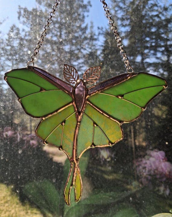 Luminescent Green Luna Moth Suncatcher