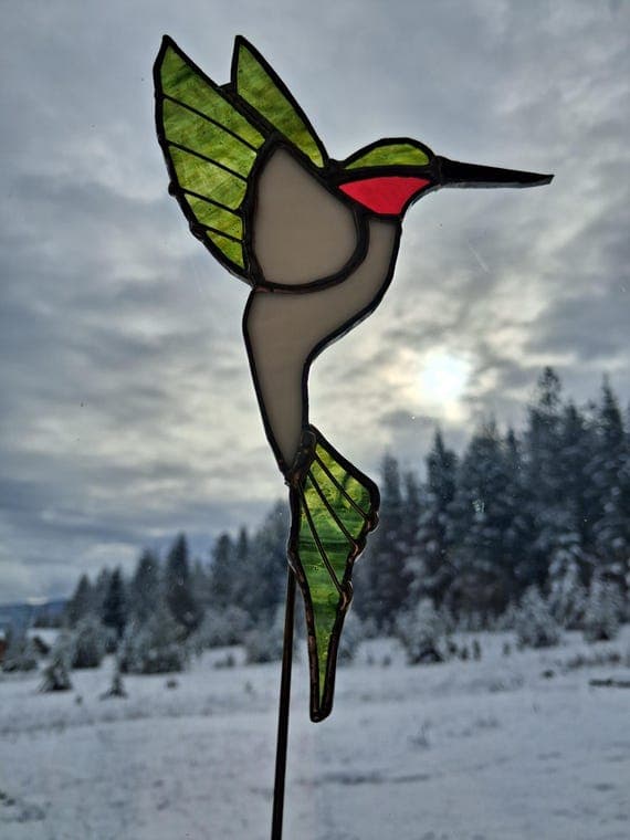 Hummingbird Plant Stake
