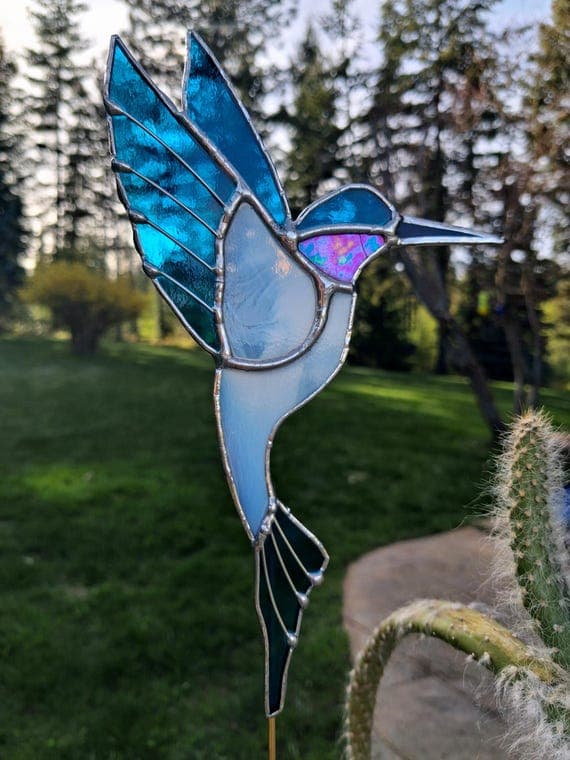 Hummingbird Plant Stake