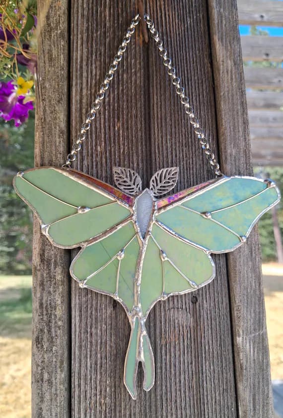 Luminescent Green Luna Moth Suncatcher